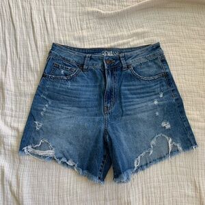 Distressed Denim shorts